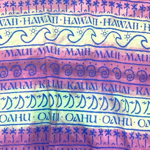 vintage multicolor tie dye short sleeve tshirt hawaii Kauai Ocean All Over Print - Picture 4 of 4